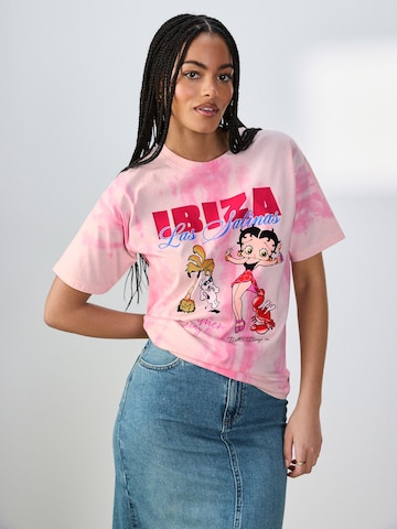 Next - Camisa 'Betty Boop' em rosa: frente