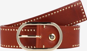 b.belt Handmade in Germany Riem 'Fiesta' in Bruin: voorkant