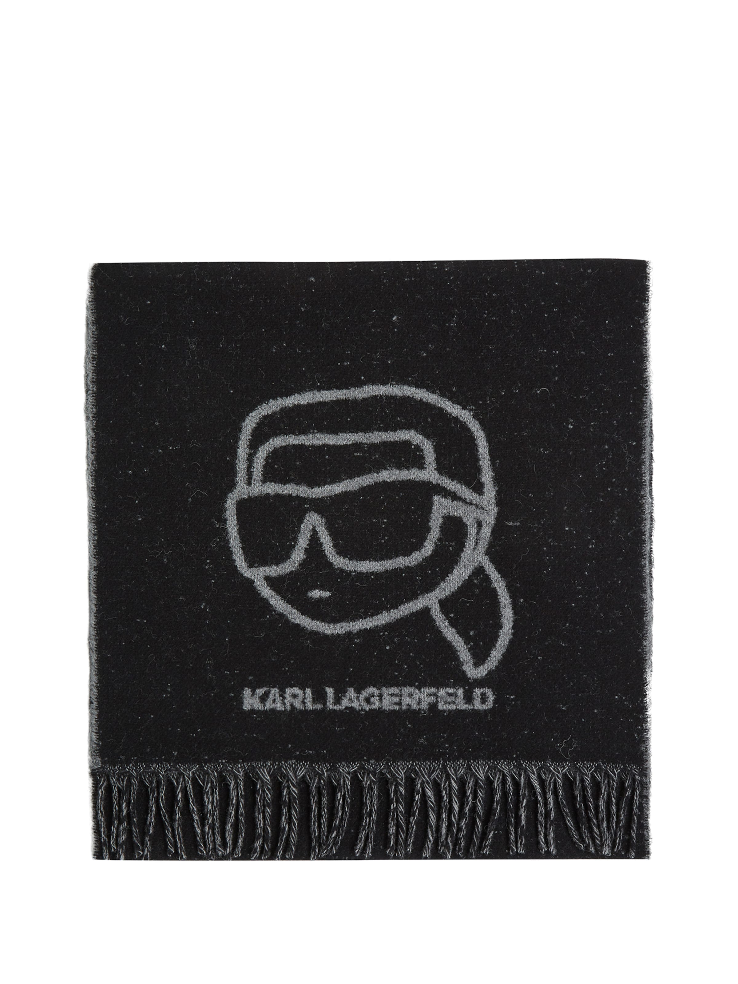 Fular 'IKON' de la Karl Lagerfeld pe negru