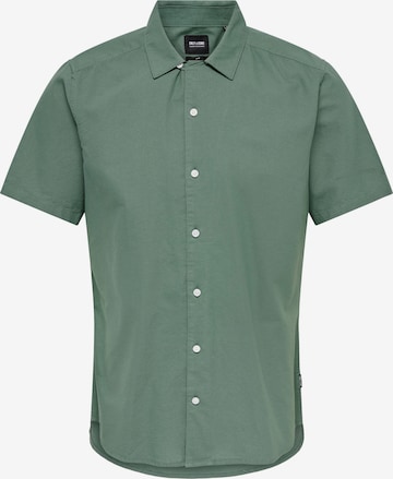 Only & Sons Button Up Shirt 'Alvaro' in Green: front