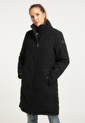 DreiMaster Vintage Between-Seasons Coat in Black: front