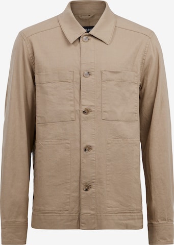 J.Lindeberg Regular fit Button Up Shirt 'Eric' in Beige: front