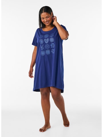 Chemise de nuit 'Mally' Zizzi en bleu