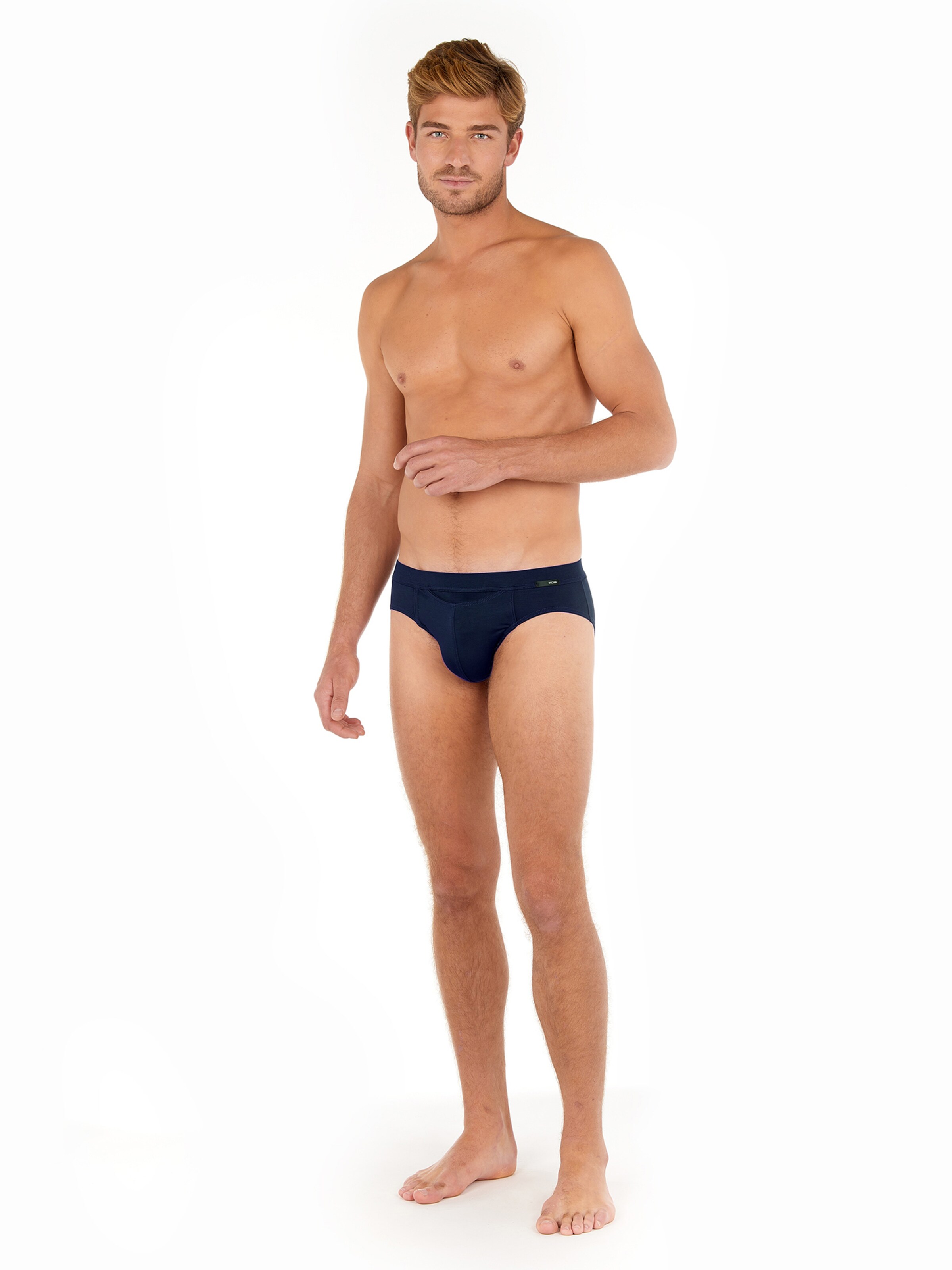 HOM Slip ' Tencel Soft ' in Blau: Vorderseite