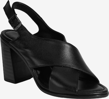 Desa T-Bar Sandals 'Sandalen' in Black: front