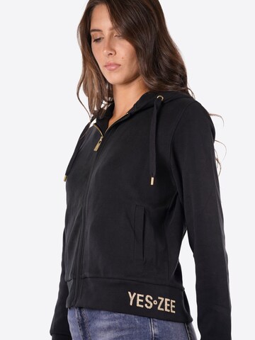 Yes Zee Sweatjacke 'F001SK00801' in Schwarz