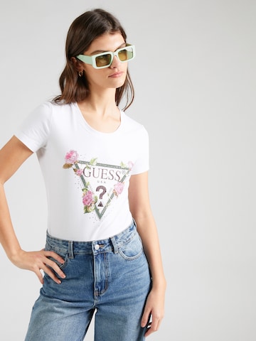 T-shirt GUESS en blanc : devant