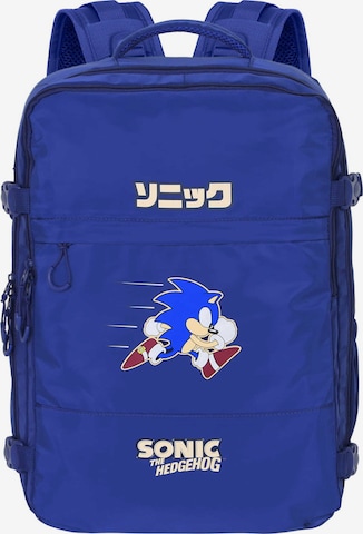 Sega Rucksack 'Sonic' in Blau: Vorderseite