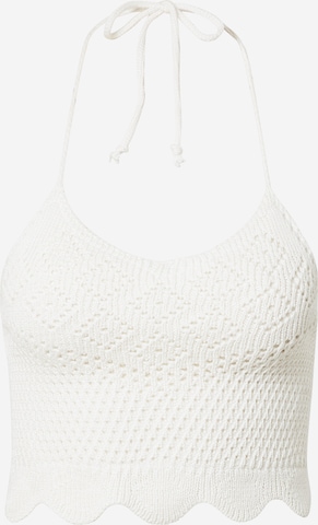 ABOUT YOU Knitted Top 'Drew' in White: front