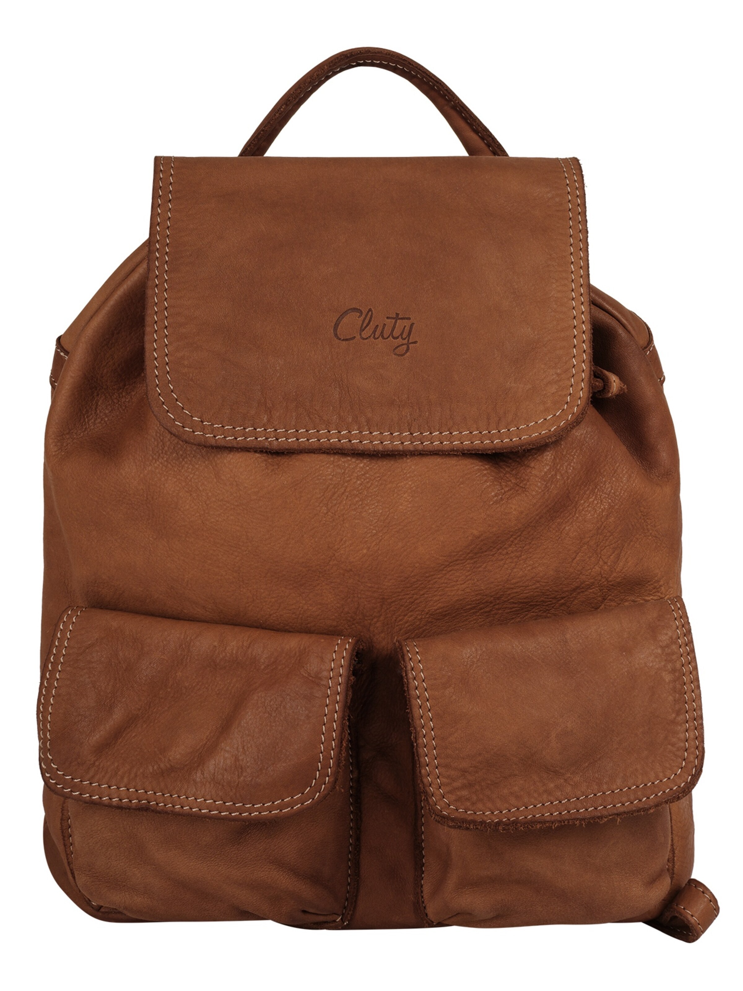 Cluty Backpack in Brown: front