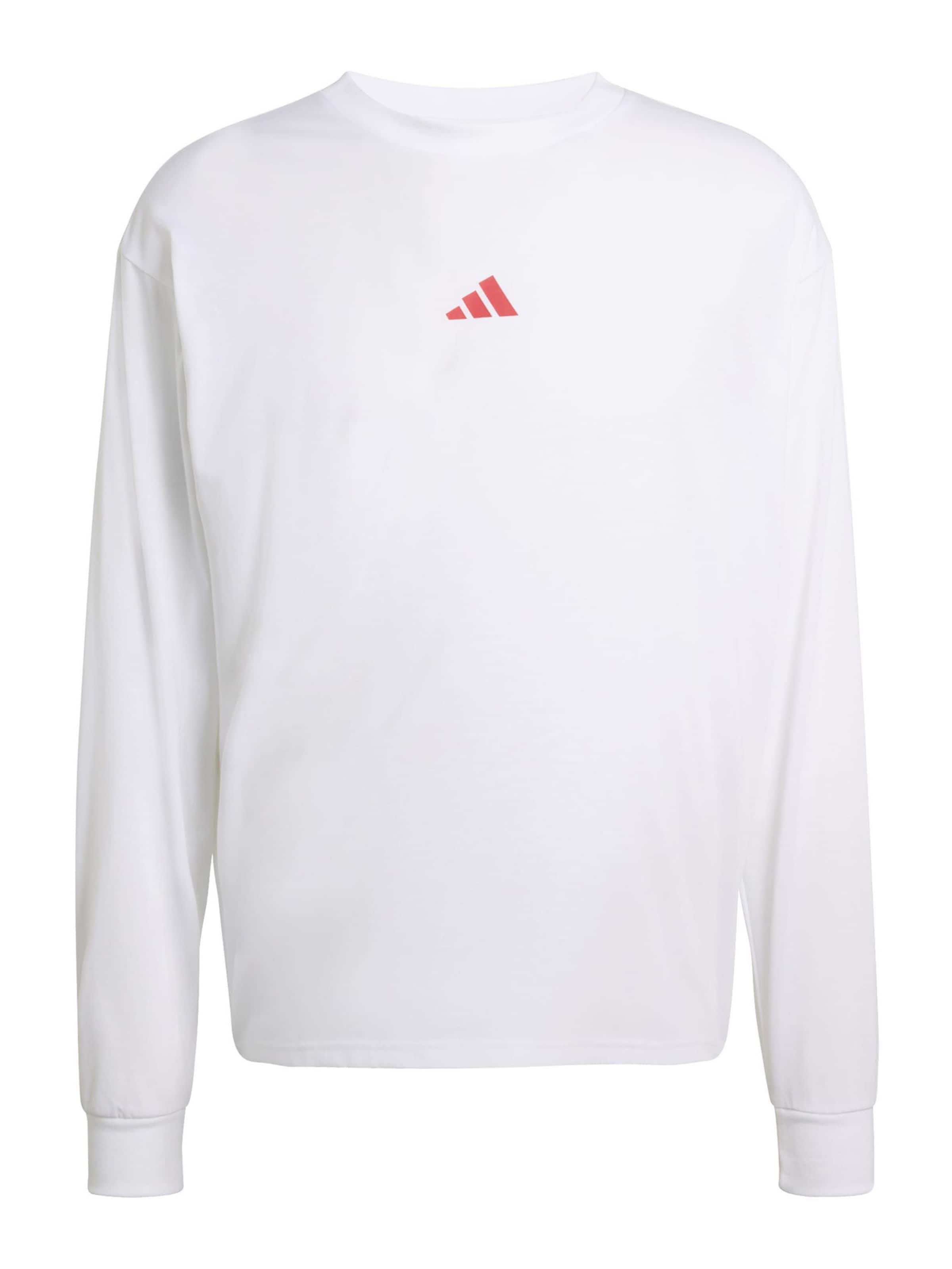 ADIDAS PERFORMANCE Sweat de sport 'RUNHARD' en rouge / blanc, Vue avec produit