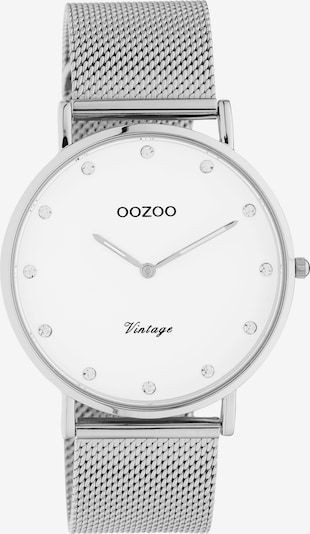 OOZOO Quarzuhr in silber / weiß, Produktansicht