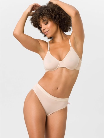 BeeDees T-shirt Bra 'Bügel-BH Microfun W mit Bügel' in Beige: front