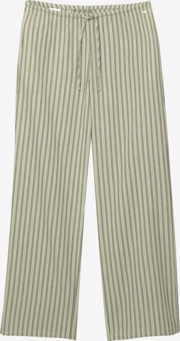 Pull&BearWide Leg/ Široke nogavice Hlače - zelena boja: prednji dio