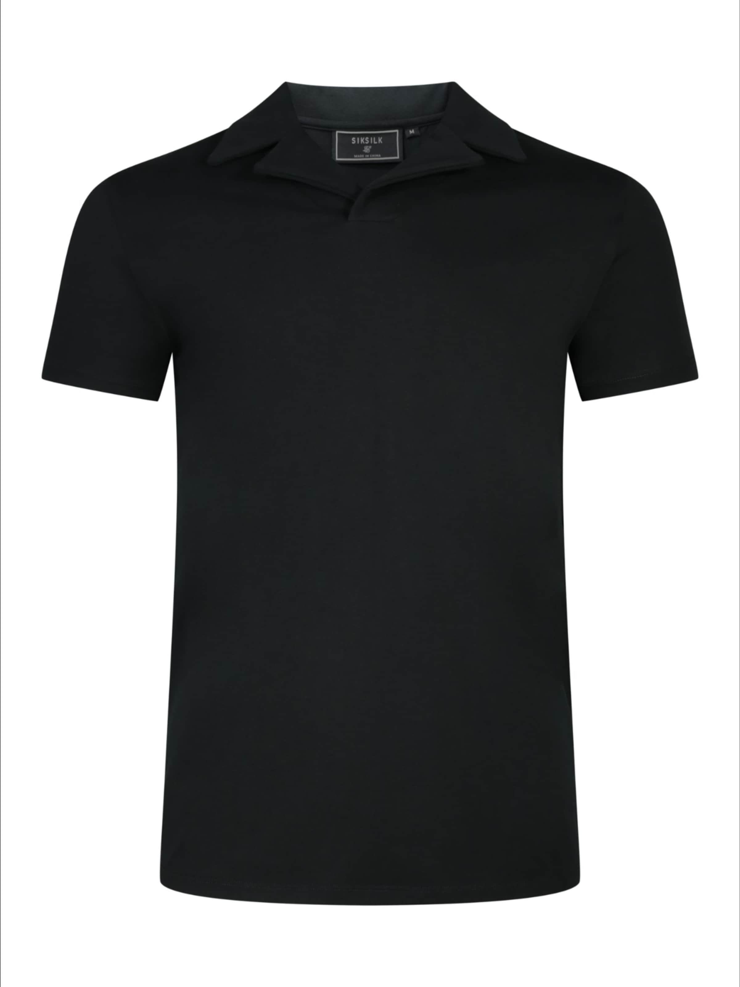 SikSilk Shirt in Zwart: voorkant