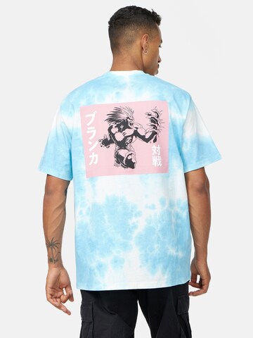 Recovered T-Shirt 'Street Fighter Blanca' in Blau