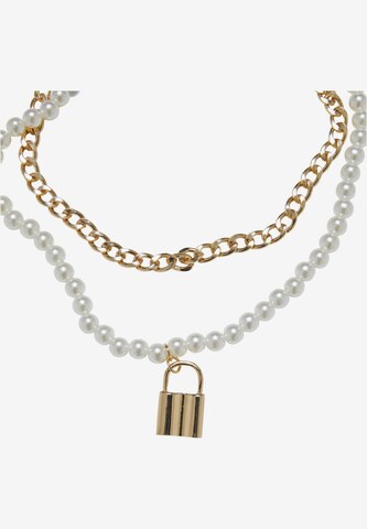 Urban Classics Ketting 'Padlock' in Goud