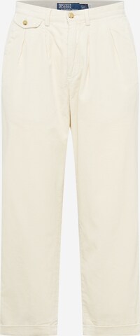 Polo Ralph Lauren Loosefit Kalhoty se sklady v pase – béžová: přední strana