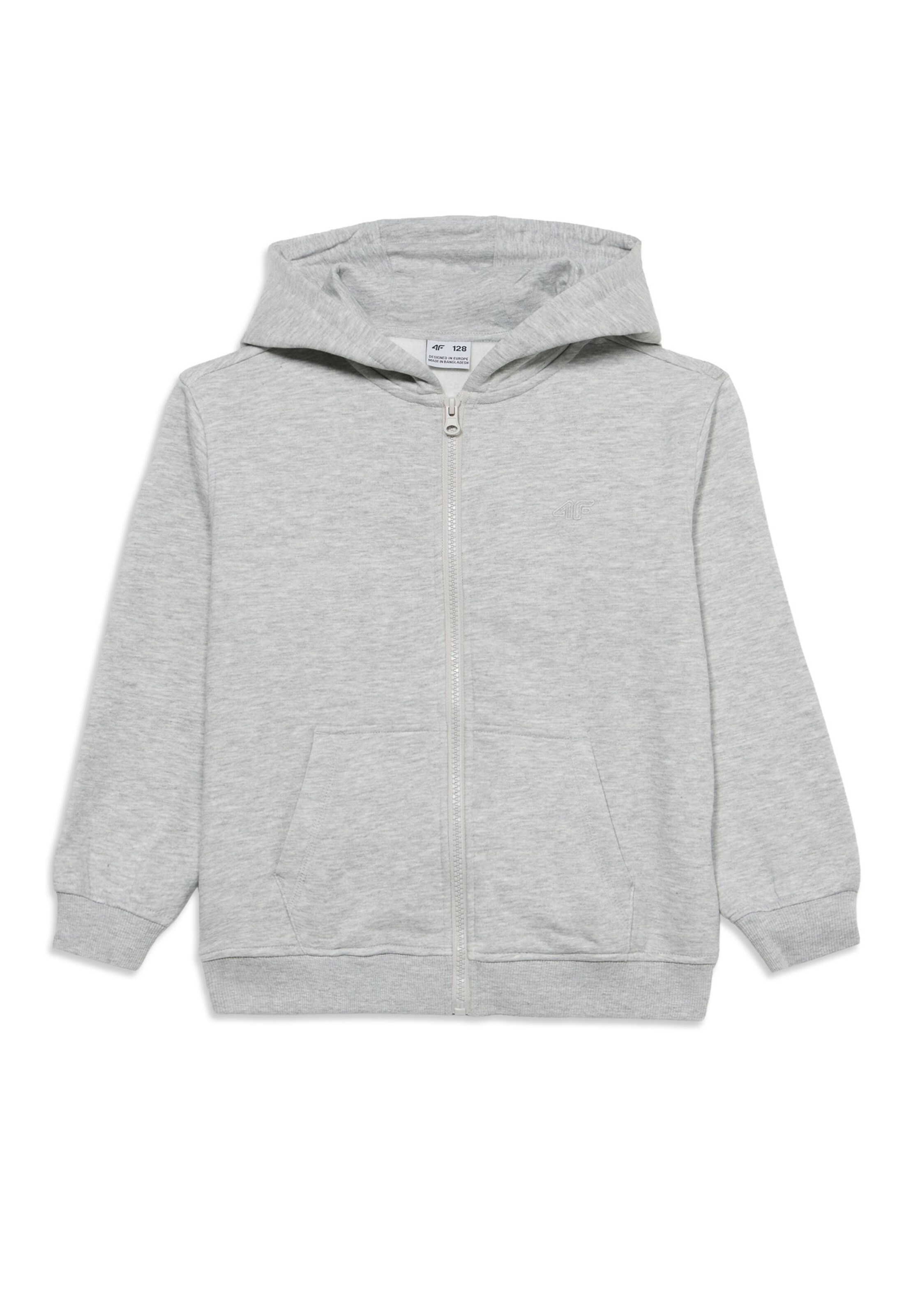 4F Junior Sweat jacket in Grey: front