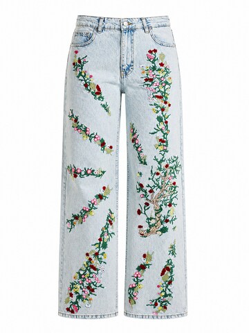 IT'S BASIC Regular Jeans 'STRAIGHT MID RISE JEANS' in Blauw: voorkant