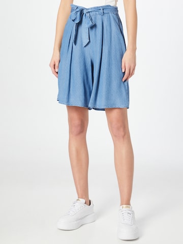 VERO MODA Loose fit Pleat-Front Pants 'LILIANA' in Blue: front