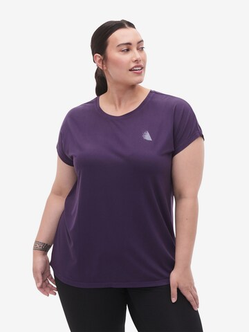 Active by Zizzi Shirt in Lila: voorkant