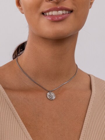 PURELEI Ketting 'Snake Coin' in Zilver: voorkant