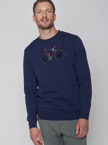 GREENBOMB Sweatshirt 'Bike Jack' in Blue: front