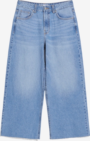 Bershka Wide Leg Jeans in Blau: predná strana