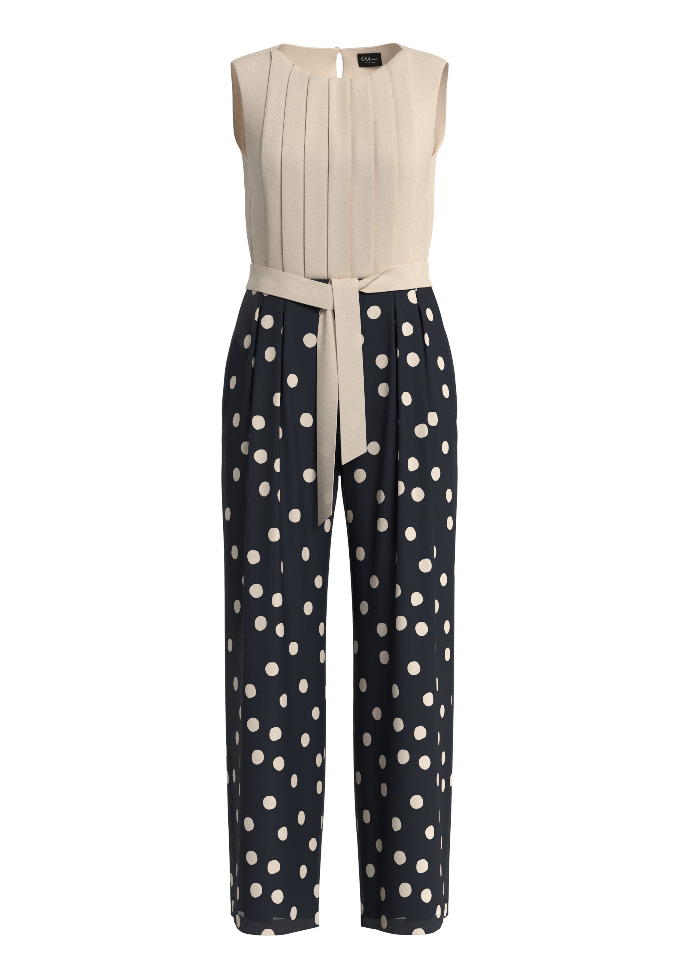 s.Oliver Jumpsuit in Beige: voorkant