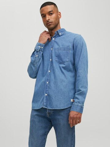 R.D.D. ROYAL DENIM DIVISION Средняя посадка Рубашка 'Leo' в Синий: спереди