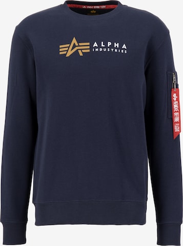 ALPHA INDUSTRIES Collegepaita värissä sininen: etupuoli