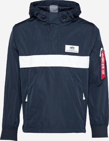 ALPHA INDUSTRIES Tussenjas 'Defense' in Blauw: voorkant