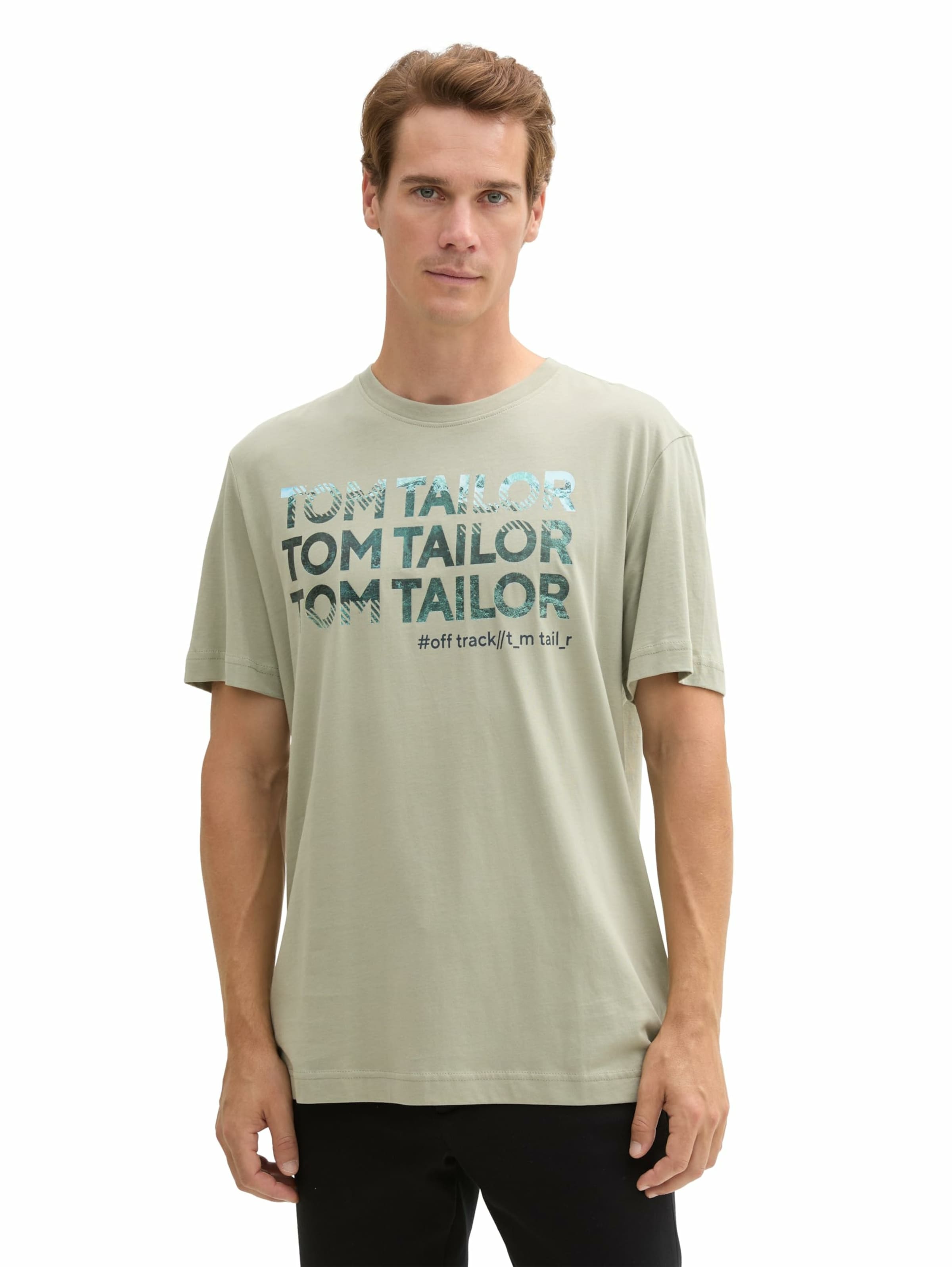TOM TAILOR T-shirt i grön: framsida