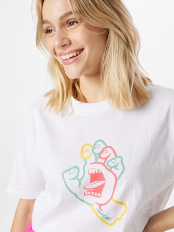 Santa Cruz - Camiseta 'Hand In Colour' en blanco