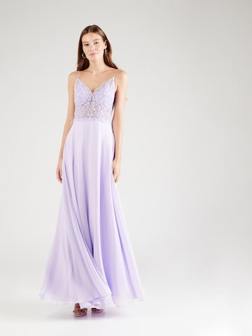 Robe de soirée Unique en violet : devant