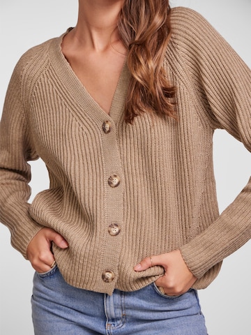 PIECES Knit Cardigan in Brown