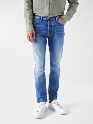 Salsa Jeans Slimfit Jeans in Blauw: voorkant