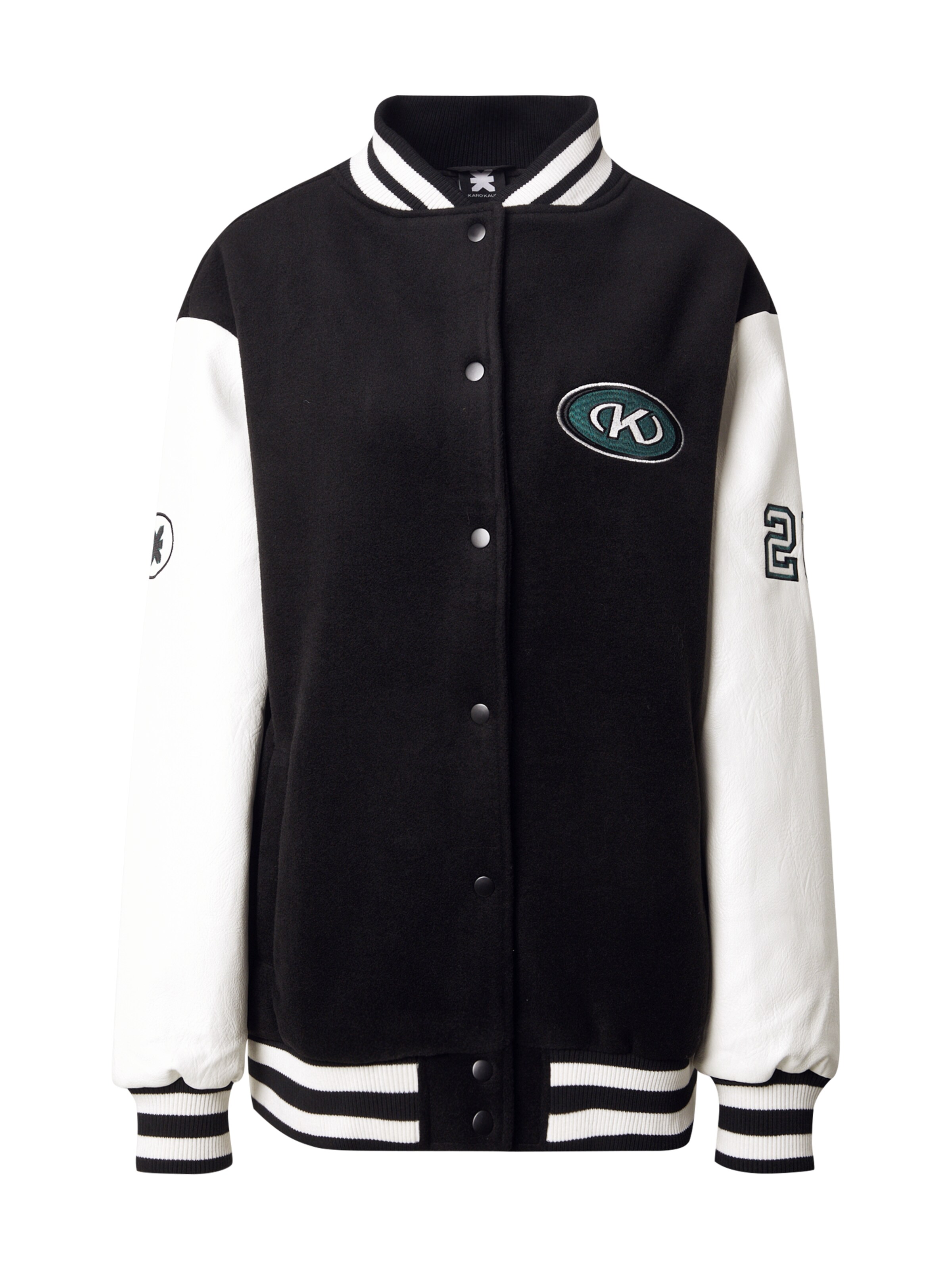 Karo Kauer - Casaco meia-estação em preto: frente