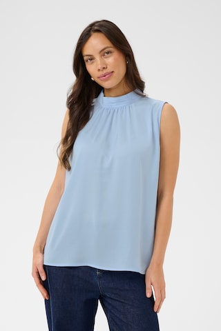 SAINT TROPEZ - Top 'Aileen' en azul: frente