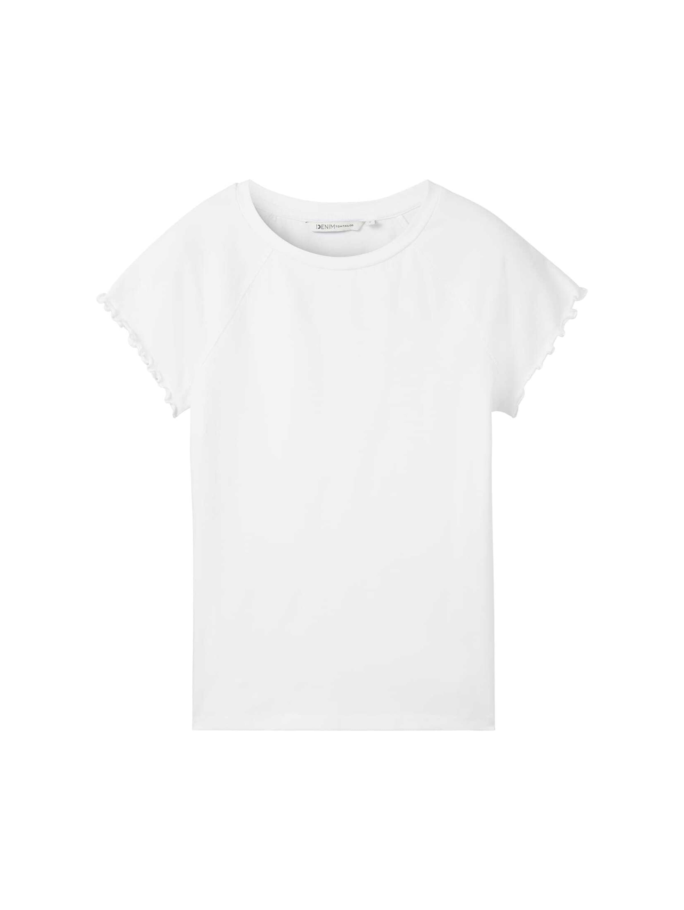 TOM TAILOR DENIM T-Shirt in Weiß: Vorderseite