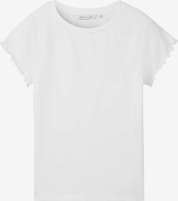 T-shirt TOM TAILOR DENIM en blanc : devant