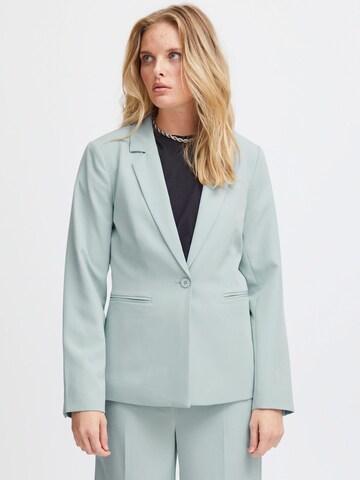 ICHI Slim fit Blazer 'LEXI' in Green: front