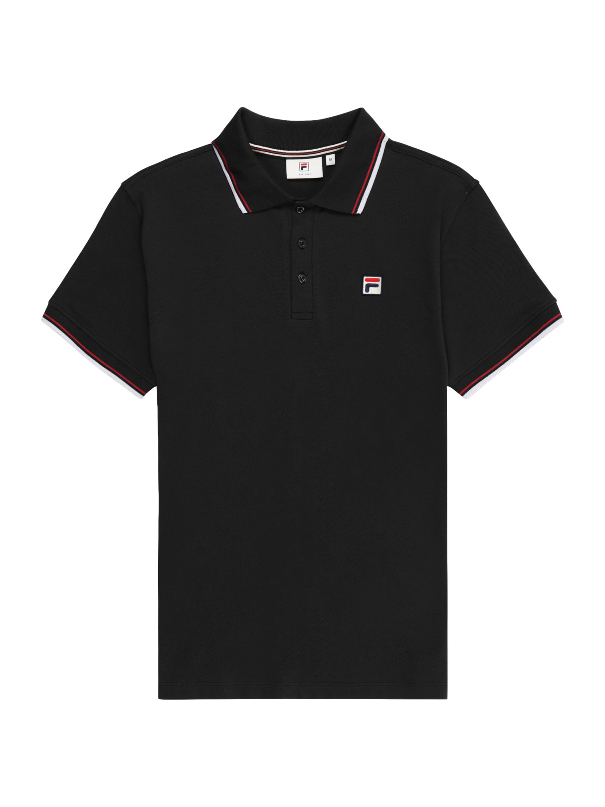 FILA Paita 'BIELLA regular tipped polo shirt' värissä musta: etupuoli