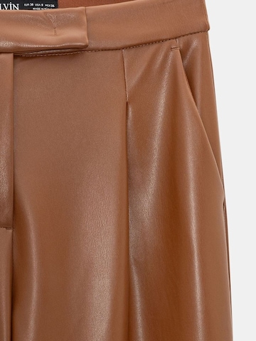 Wide Leg Pantalon Dilvin en marron