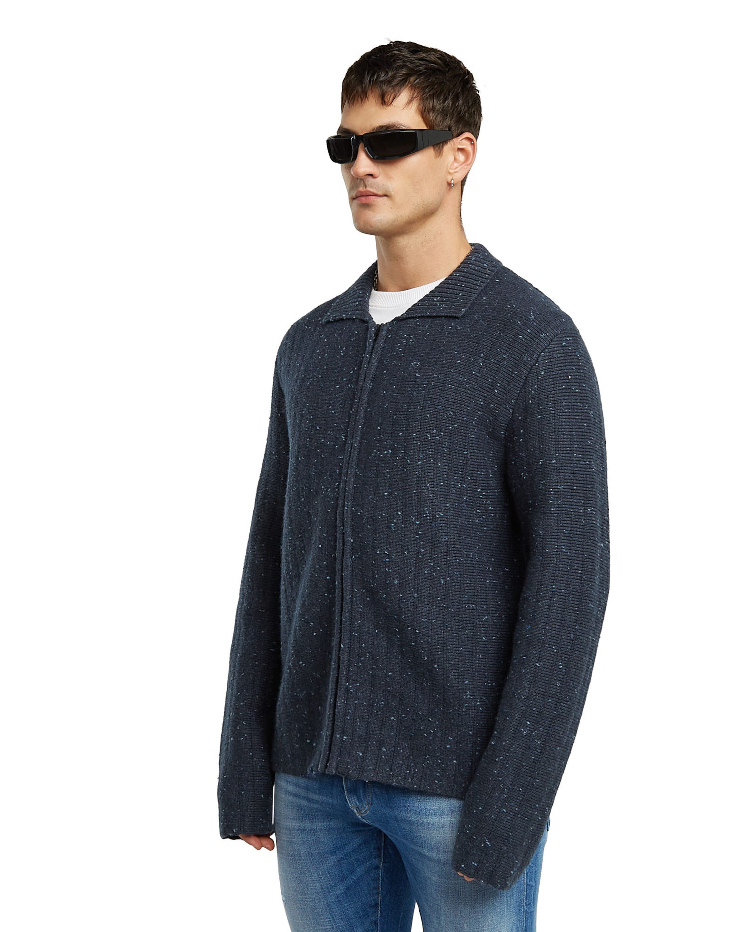 G-STAR Gebreid vest in Blauw