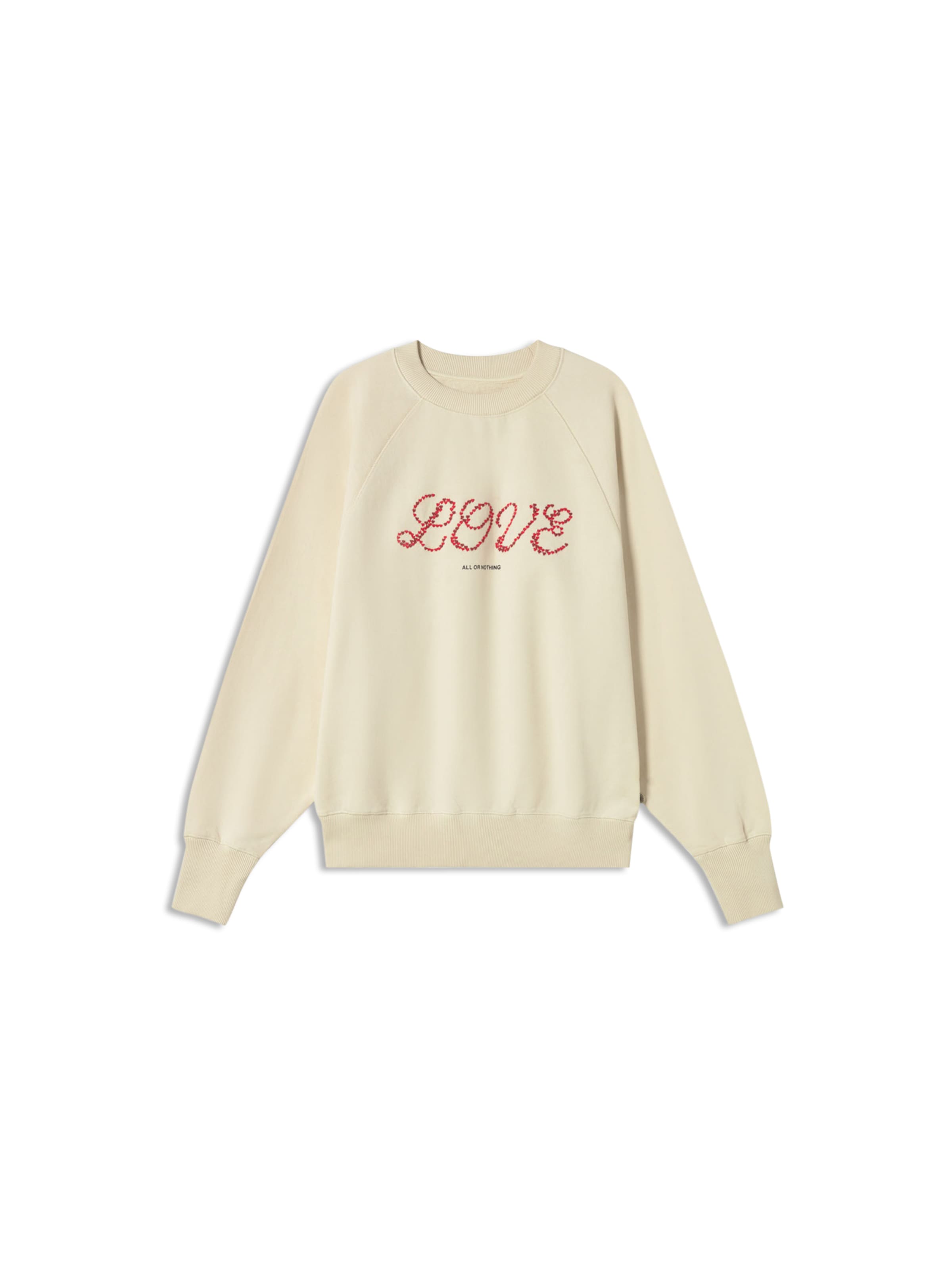 Thinking MU Μπλούζα φούτερ ' LOVE HEART ' σε λευκό: μπροστά