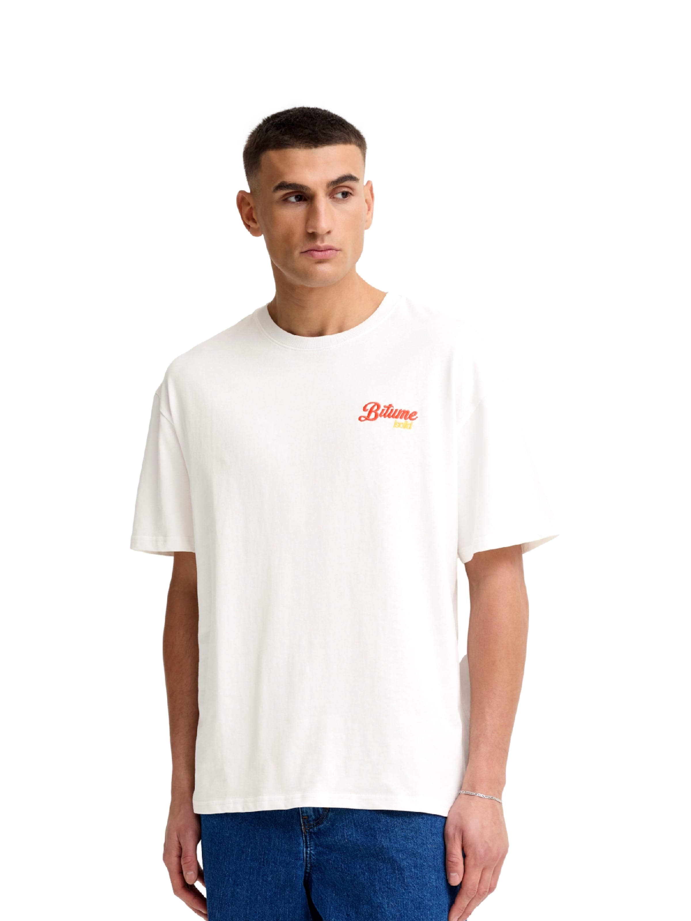!Solid T-shirt 'SDBrimmer' i vit