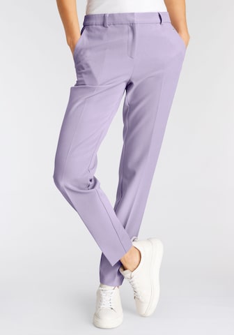 TAMARIS Slim fit Pleated Pants in Purple