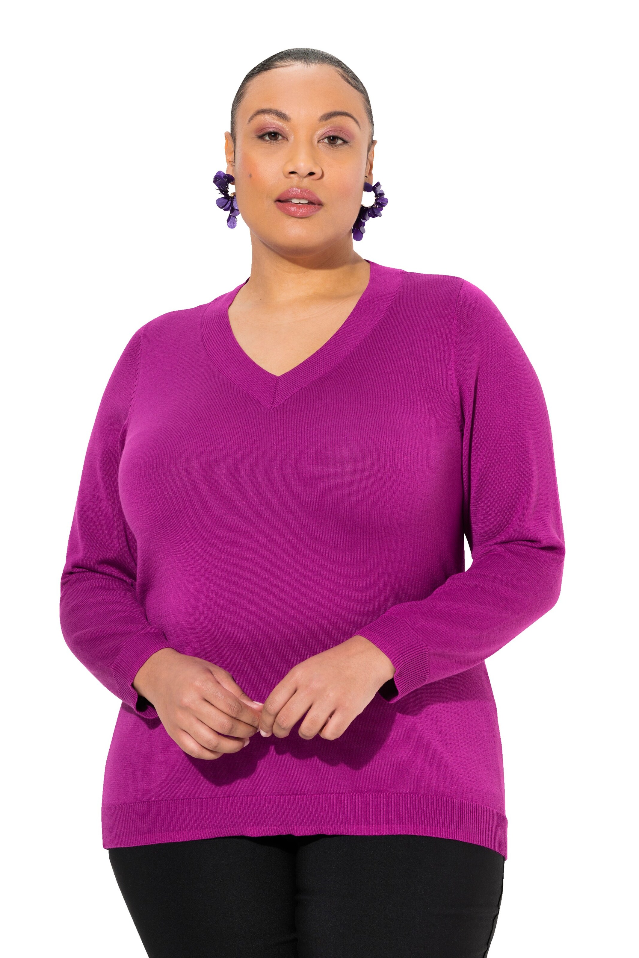 Ulla Popken Pullover in Lila: Vorderseite